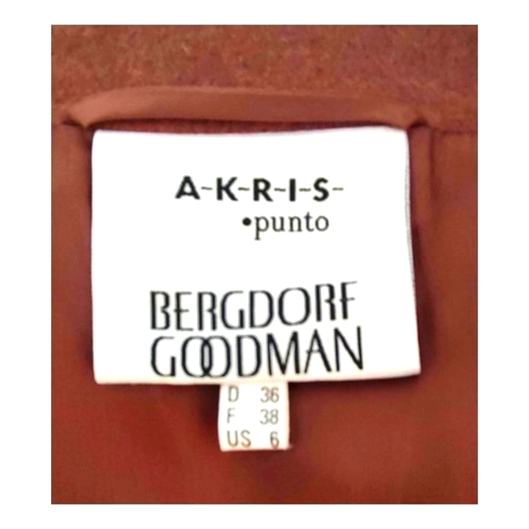 AKRIS PUNTO Bergdorf Goodman Brown Blazer Jacket S 6 Wolle-laine-wool / Angora - Picture 5 of 16